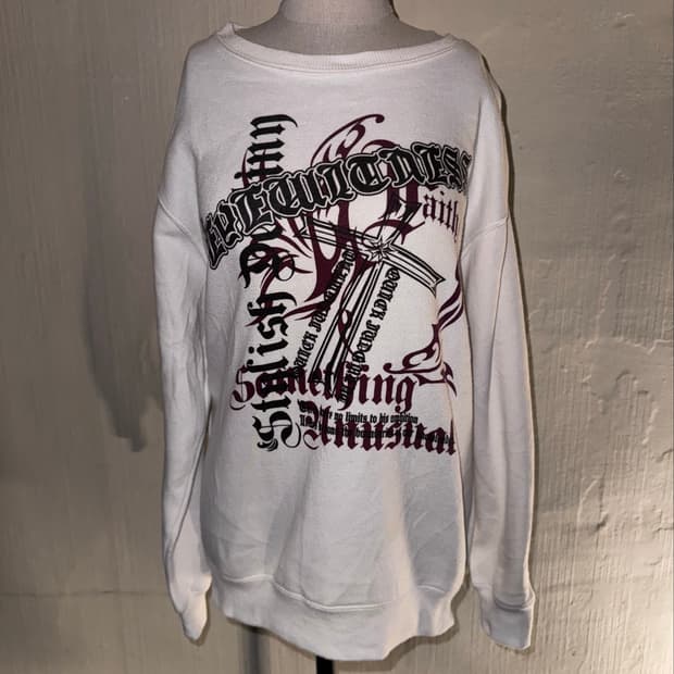 Y2K Gothic lettering oversized fit sweat