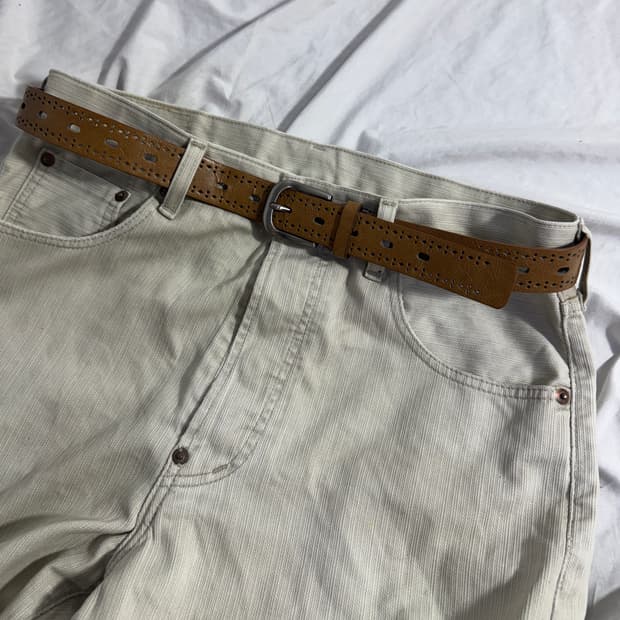 빈티지 펀칭 레더 벨트