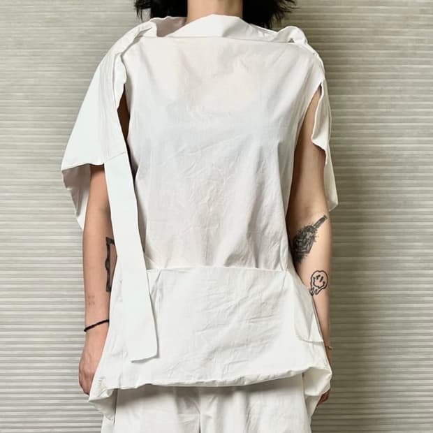 꼼데가르송 14ss 본디지 벌룬 블라우스 comme des garcons