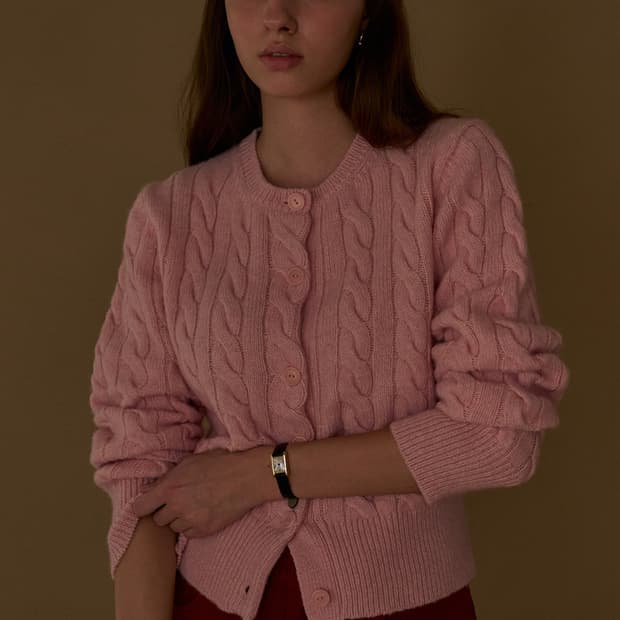 샵엠 올리버 케이블 니트 가디건