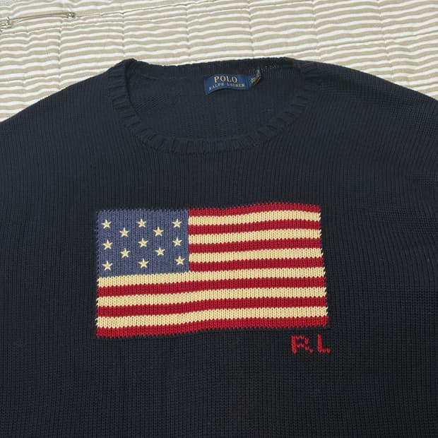 폴로 성조기 니트 XXL a급상품