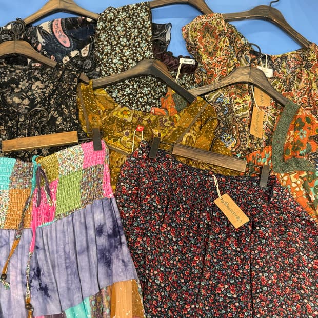 일본빈티지 쉬폰블라우스 원피스 일괄8장