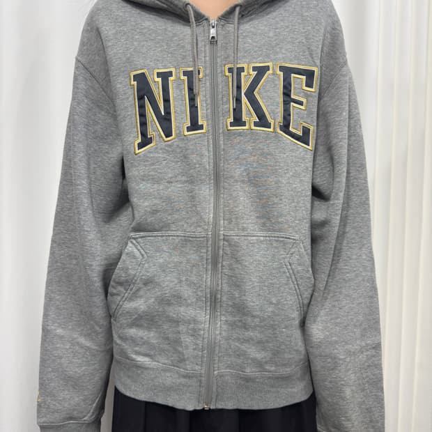 nike big logo hood zipup