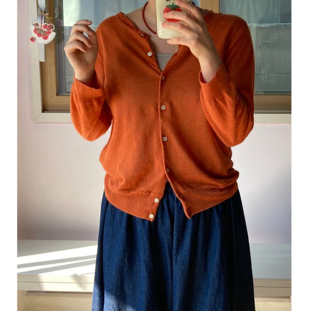 오렌지 라미 가디건