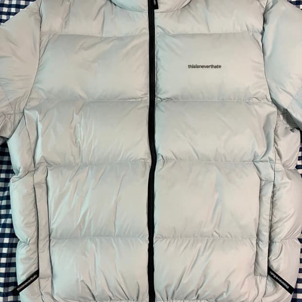 디스이즈네버댓 pertex 라이트 그레이 패딩 S