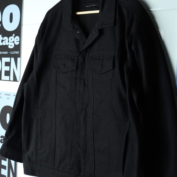 (2XL) 퍼스널팩 집업 바람막이 점퍼자켓 블랙 청 데님-H34198