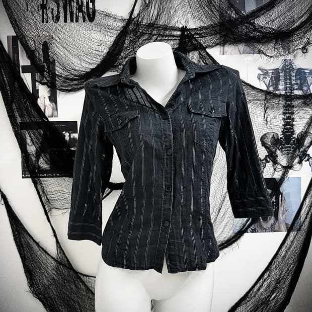 00s punk glitter quartersleeve shirts