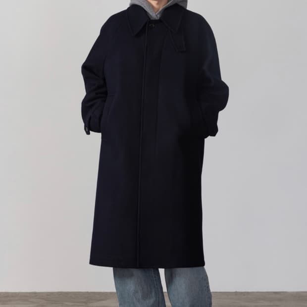 벨리에 발마칸 코트 네이비