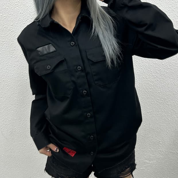 칼하트 블랙 셔츠자켓 S