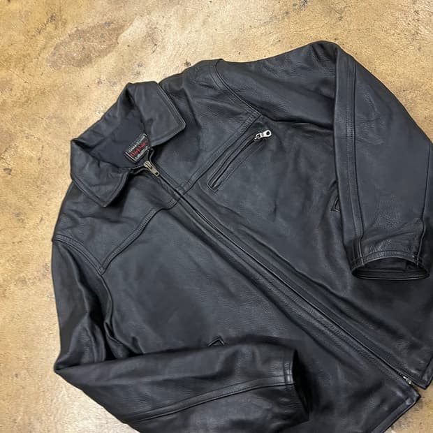 [정품] dark horse 가죽클럽 블랙 레더 자켓 b10