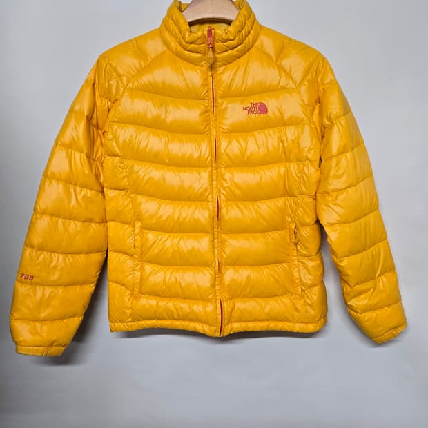 노스페이스 700 노란색 다운 패딩 90여L