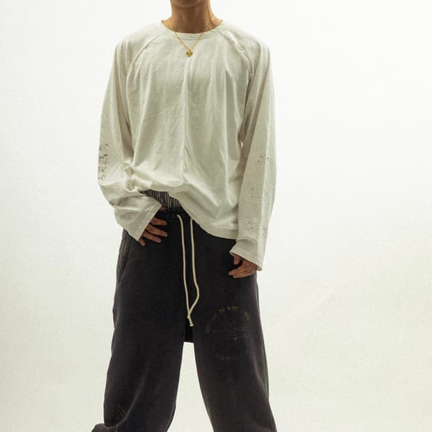 게더레이지 더블 레이어링 빈티지 롱 슬리브 화이트 1