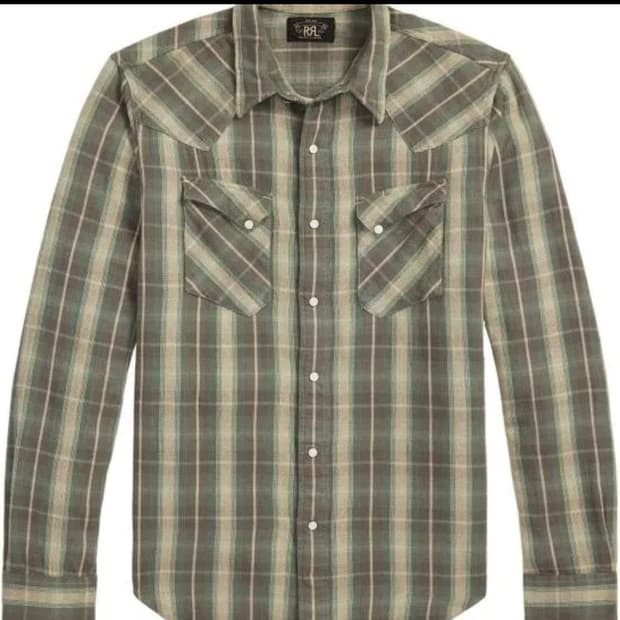 더블알엘 플래드 웨스턴 셔츠L