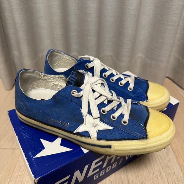 골든구스 V-STAR 2 블루 스웨이드 41