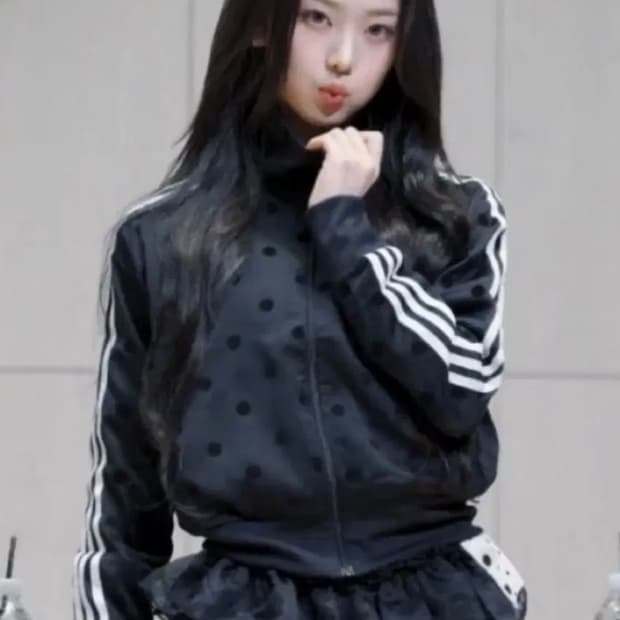 아디다스 폴카 닷 아디다스 트랙탑 블랙 M 땡땡이 도트