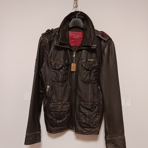 슈퍼드라이 리얼레더자켓