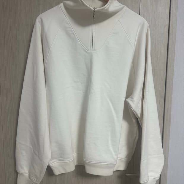 38)캡틴선샤인 씨 아일랜드 코튼 하프 지퍼 풀오버 스웻 에크루