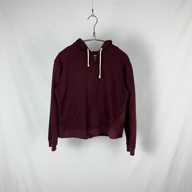Vintage 버건디 후드집업 