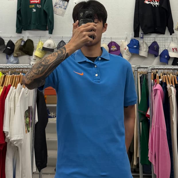나이키 스우시 매치업 폴로 카라티 L