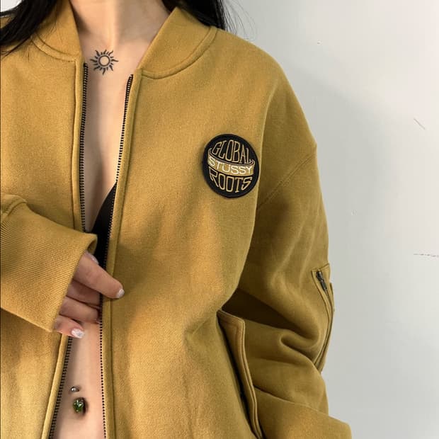 Stussy cotton jacket mustard