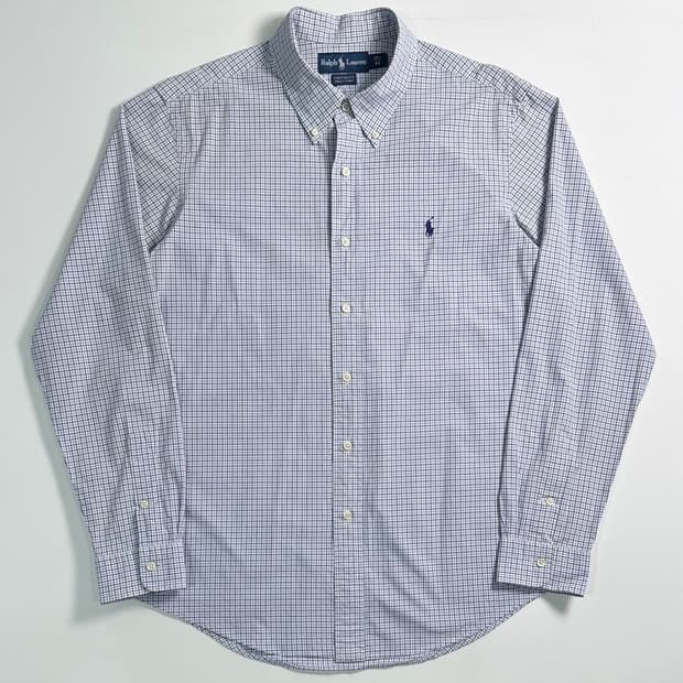 폴로 랄프로렌 블루 체크 셔츠 