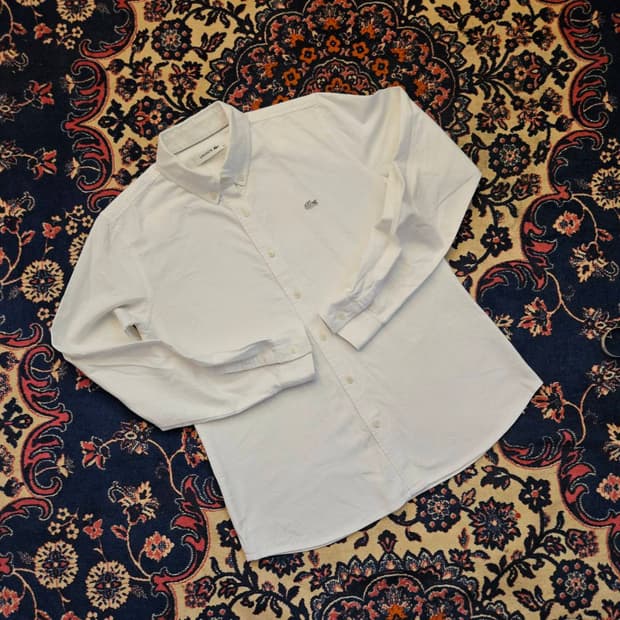 라코스테(Lacoste) 화이트패치 옥스포드셔츠 34size 