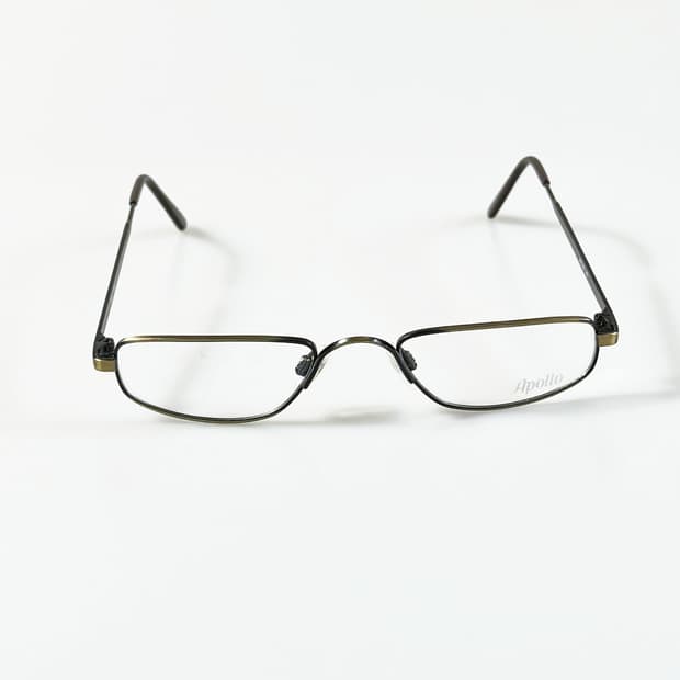 90s APOLLO 슬림 메탈 스퀘어 프레임 빈티지 안경