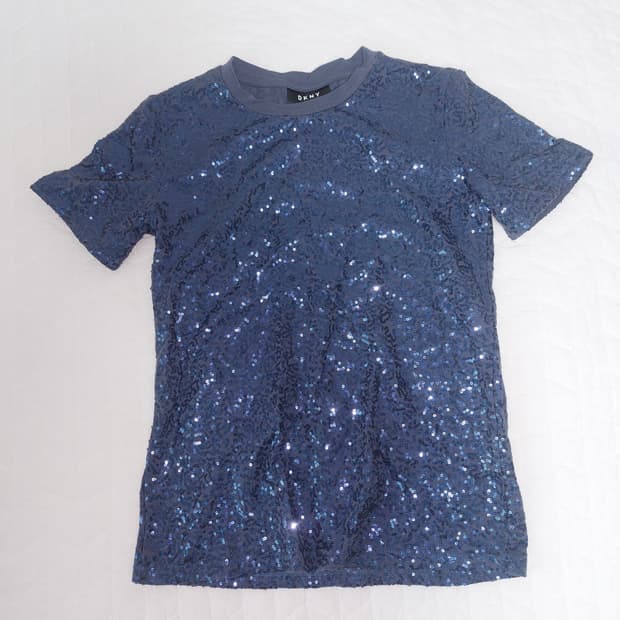  DKNY y2k spangle glitter t shirt