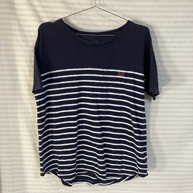 빈티지 GAP 네이비 스트라이프 반팔 994 y2k 스트릿 갸루 펑키 일