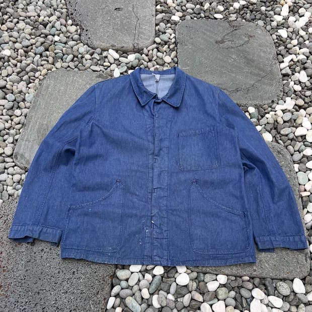 OLD VINTAGE WASHING "DENIM" 데님프렌치워크자켓