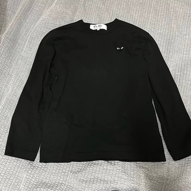 꼼데가르송 블랙 하트와펜 롱슬리브 xl