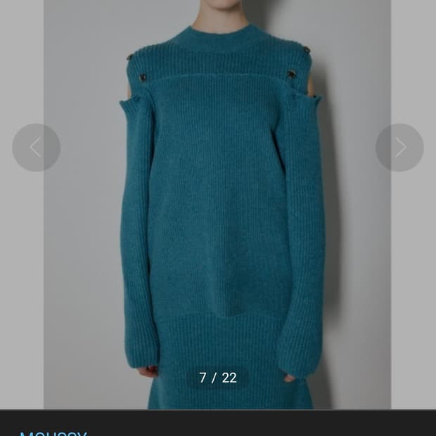 MOUSSY 오픈 숄더 루즈 니트