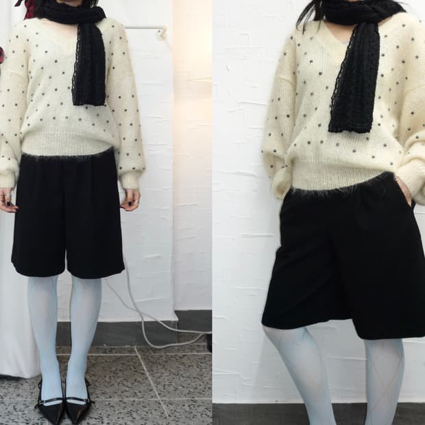 deep neck beads knit