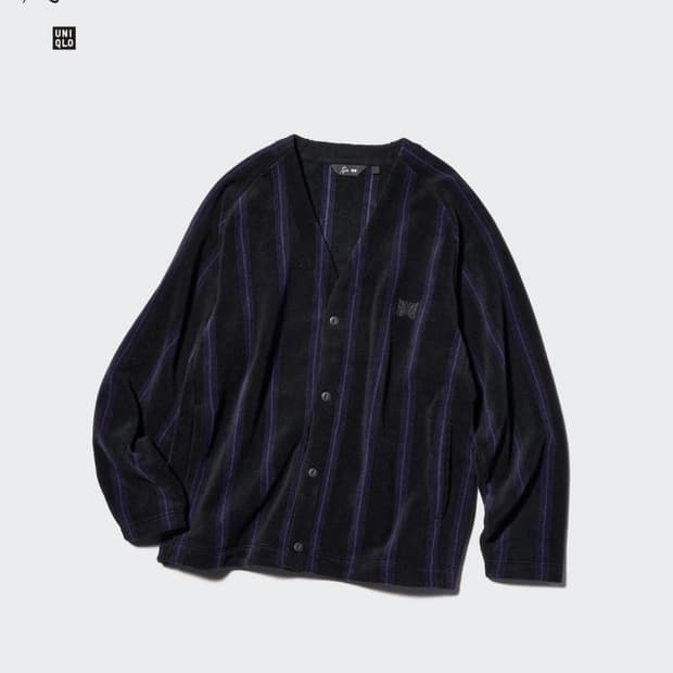 유니클로 니들스 스트라이프 후리스 가디건 s 새상품 판매해요