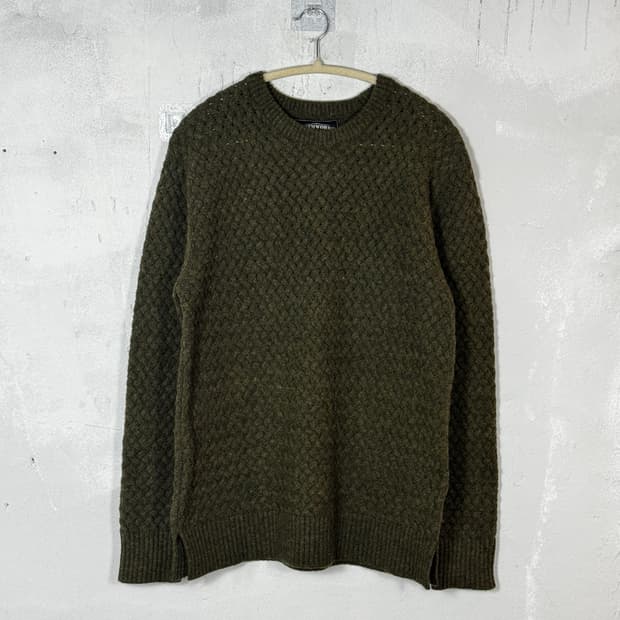 프리즘웍스 체인메일 니트/모스 그린