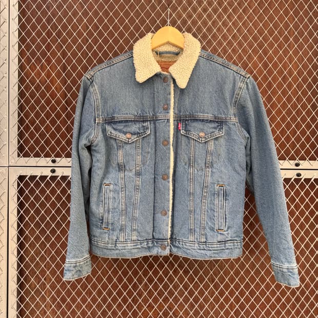 리바이스 데님 쉐르파 양털 트러커 자켓 청자켓 S