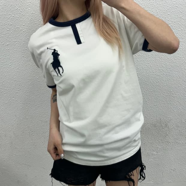 폴로 랄프로렌 빅포니 화이트 링거티 XL
