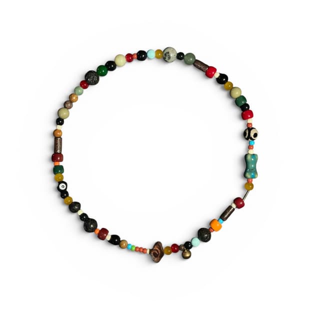 90s 빈티지 복각 데이먼 알반 비즈 목걸이