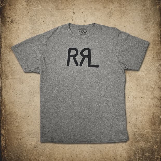 RRL 로고 저지 티셔츠 그레이 L