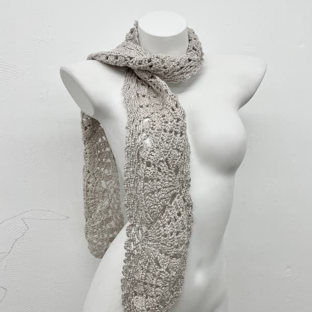 모리 크로셰 짜임 머플러