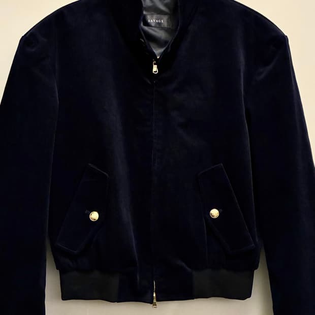 (M)25s Savage 세비지 코듀로이 투웨이 해링턴자켓 네이비