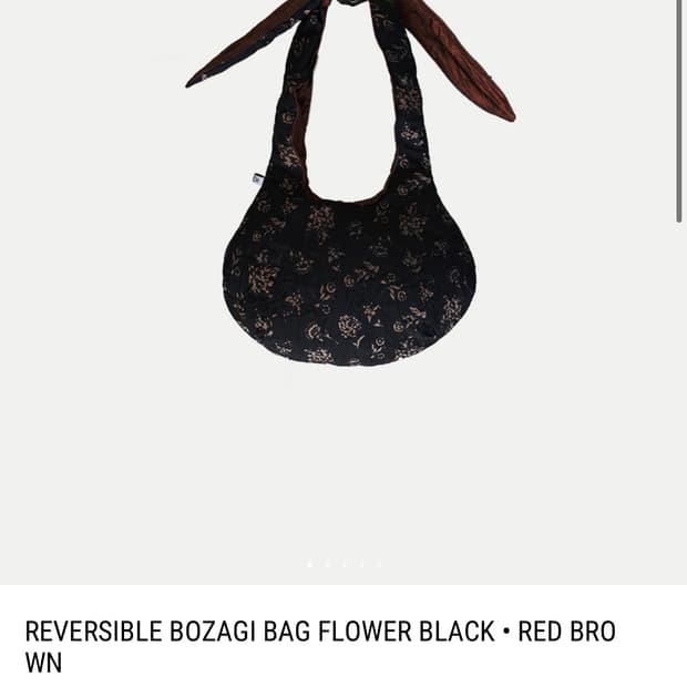 콜로신스 REVERSIBLE BOZAGI BAG FLOWER BLACK 