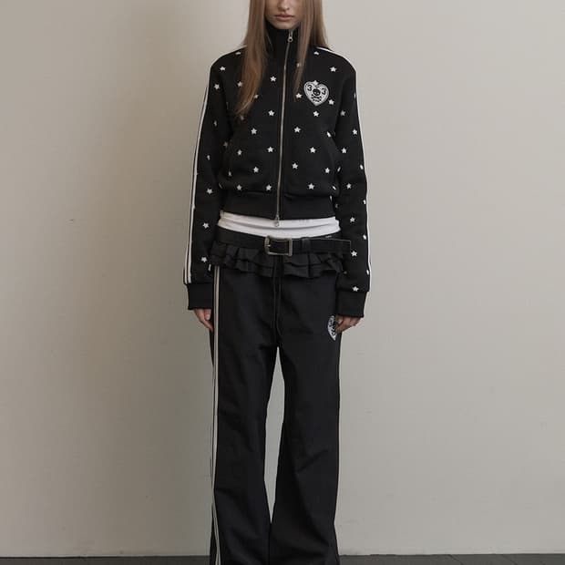 셋업이엑스이 STAR SPORTY ZIP-UP / BLACK