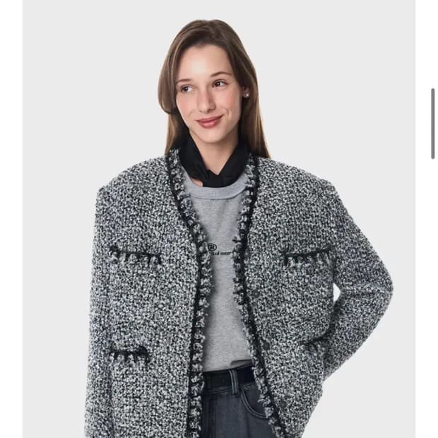 그로브 ALIA TWEED JACKET 블랙