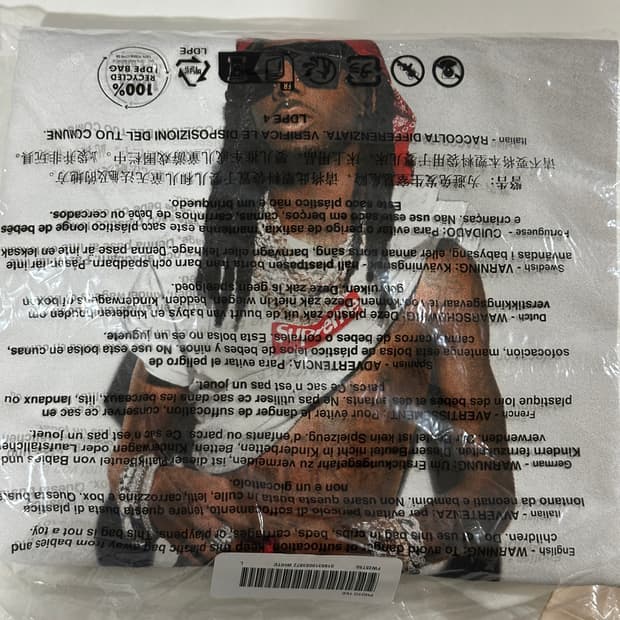 [L] 슈프림 플레이보이카티 티셔츠 화이트