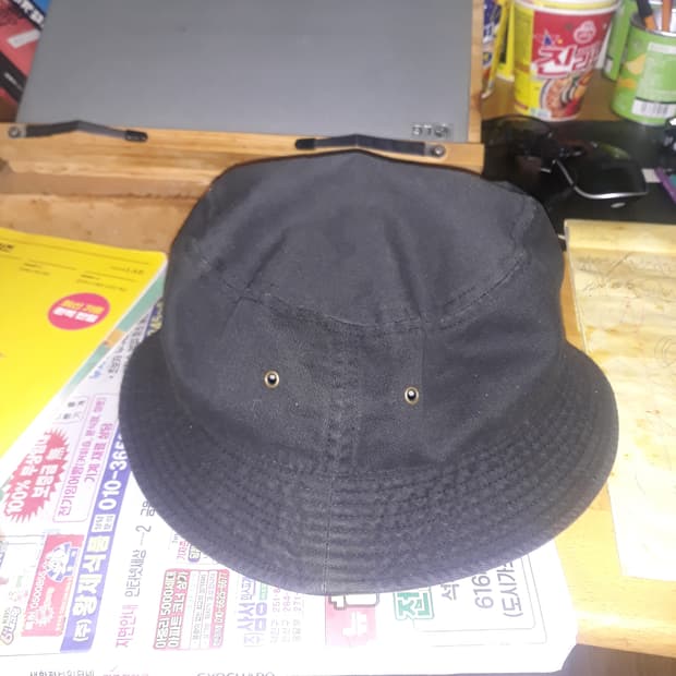 뉴해튼 워시드 버킷햇 블랙 L/XL