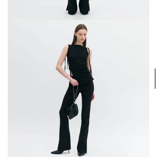 윤세 slick flare pants 블랙 1사이즈 단시간착용