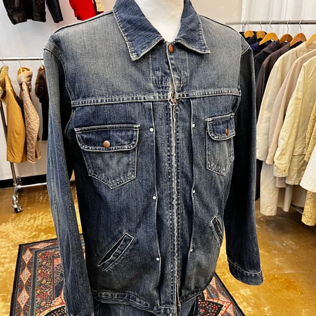 하이브리드 데님 집업 자켓