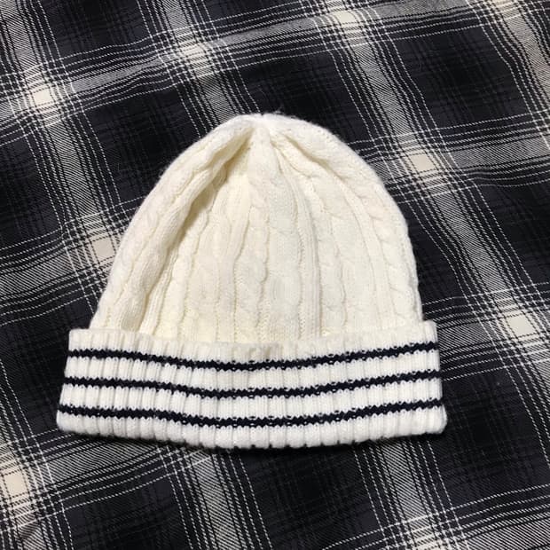 재팬 스트라이프 트위스터 니트 비니