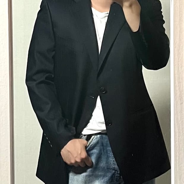 닥스 스트라이프 2버튼 블레이저